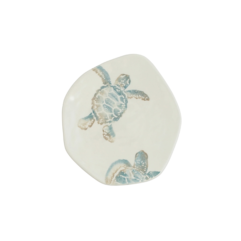 Vietri Tartaruga Turtle Tail Salad Plate In Multi