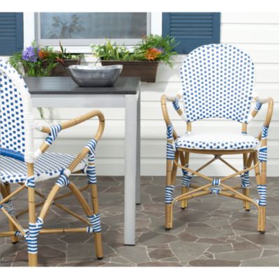 Hooper Indoor-Outdoor Stacking Arm Chair, Set of Two