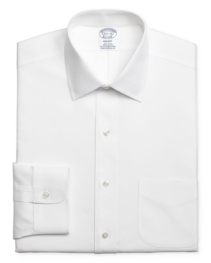 Brooks Brothers Solid Stretch Regular Fit Dress Shirt Bloomingdale's