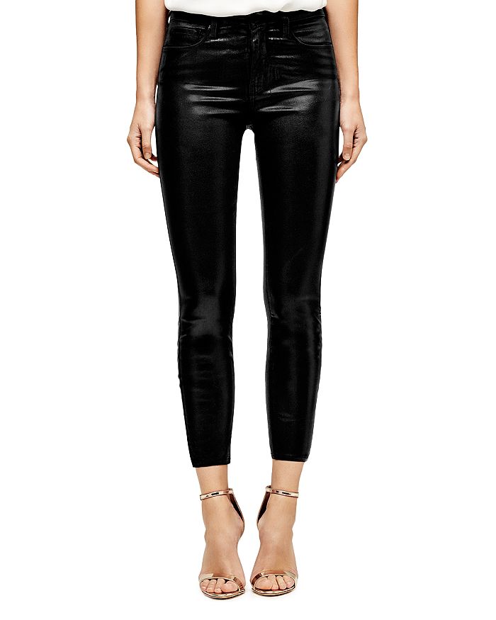 Shop L Agence L'agence Margot Skinny Jeans In Black Coated