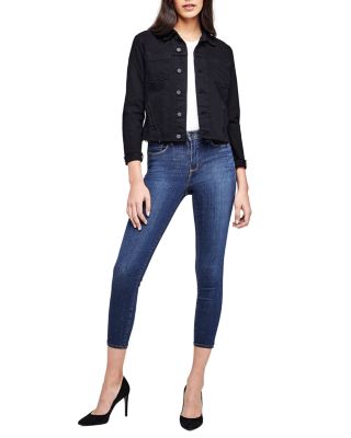 Janelle Slim-Fit Raw Denim Jacket