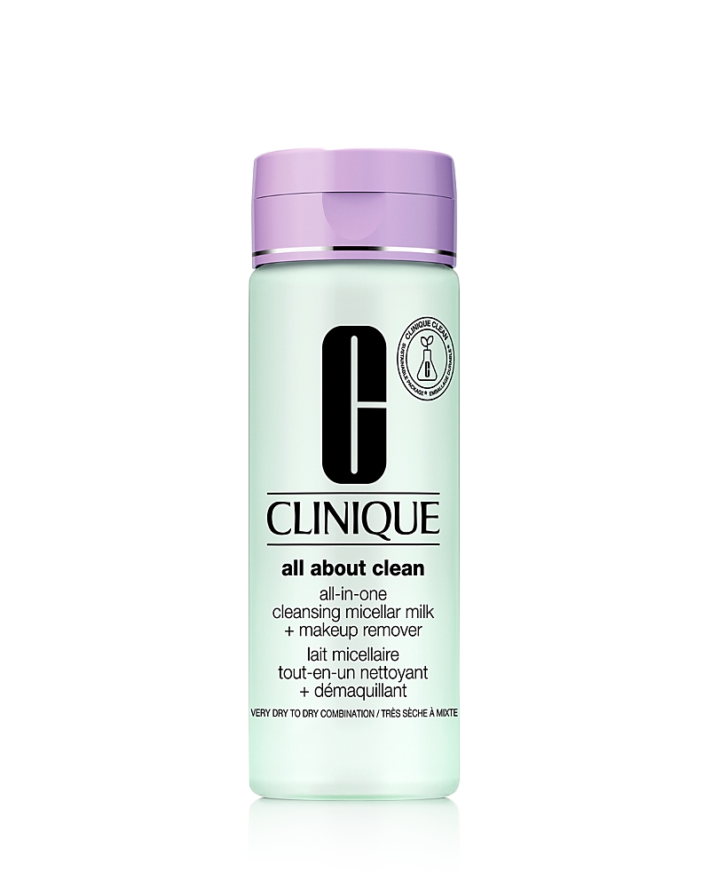 Clinique All About Clean All-in-one Cleansing Micellar Milk + Makeup Remover Very Dry To Dry Combination Skin In Skin Types: I – Very Dry/dry/ii – Dry C