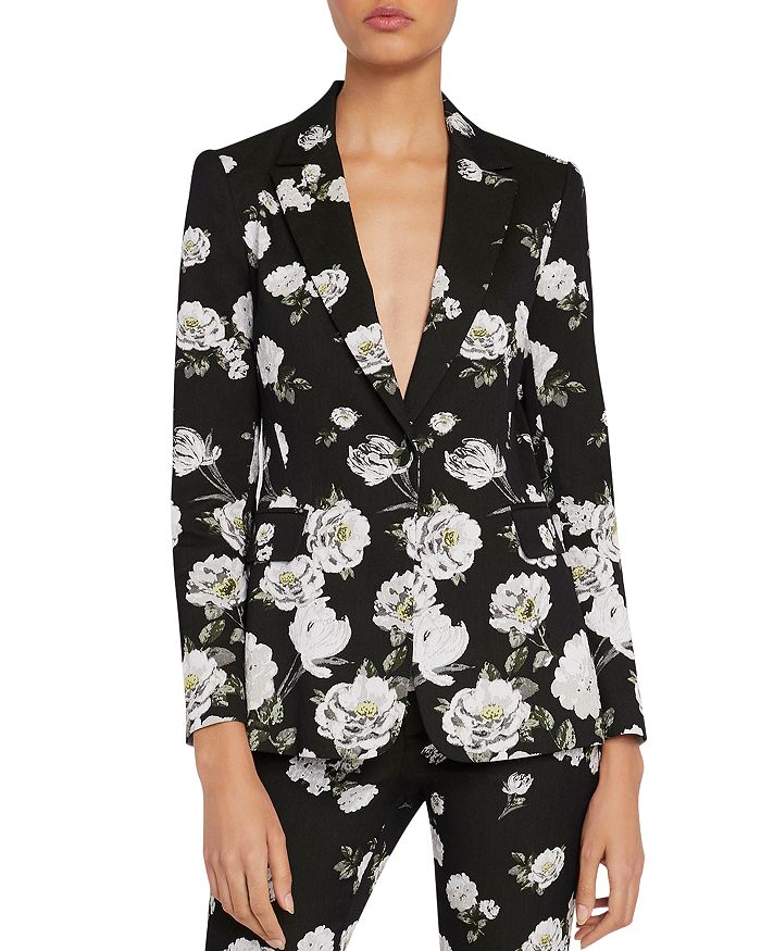 ALICE AND OLIVIA ALICE + OLIVIA MACEY NOTCH-COLLAR FITTED BLAZER,CC002Q33209