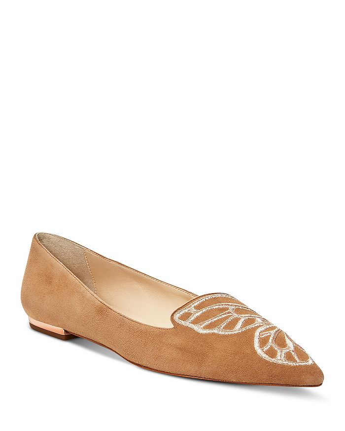 Sophia Webster Women's Butterfly Embroidery Flats - 100% Exclusive In Camel