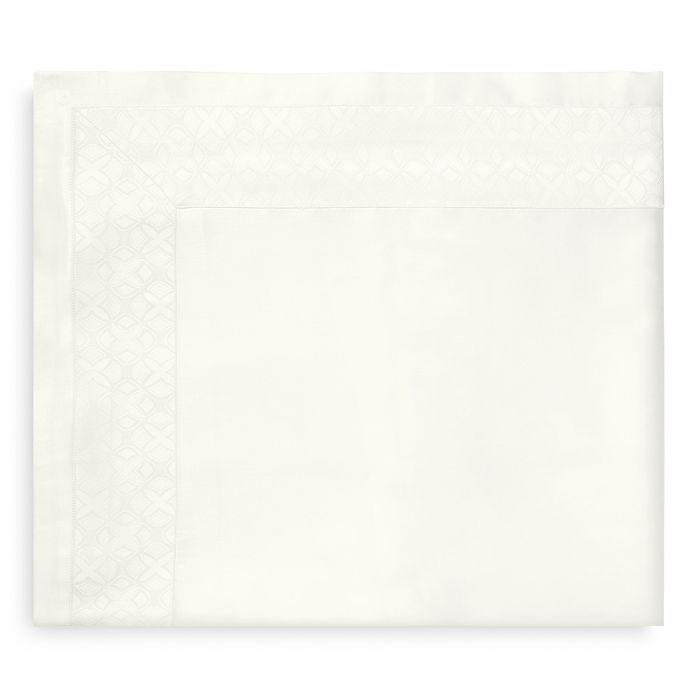 Sferra Giza 45 Quatrefoil Flat Sheet, King In White