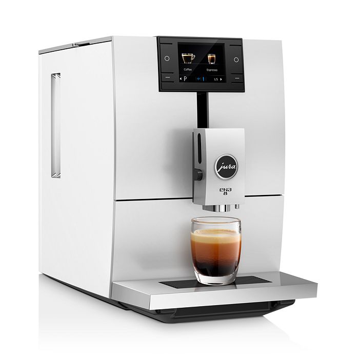 Jura Ena 8 Super Automatic Coffee & Espresso Maker In White