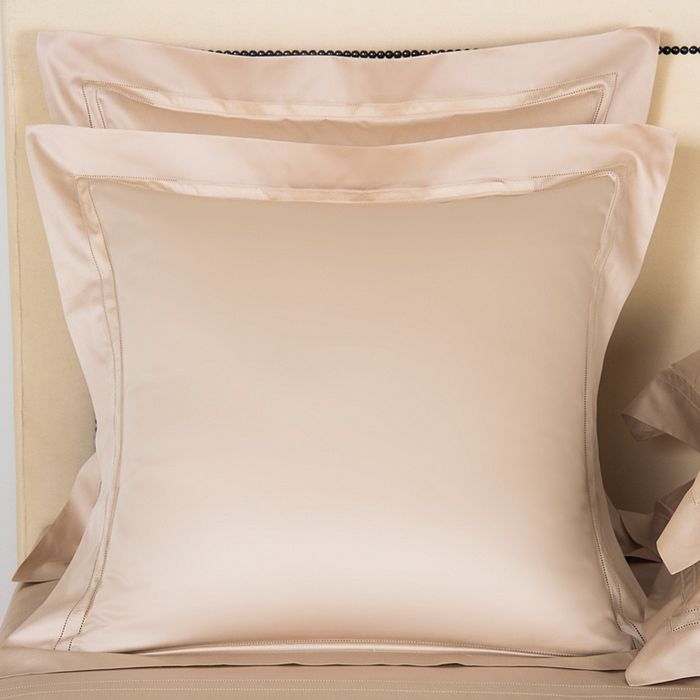 Frette Essentials Doppio Ajour Euro Sham In Savage Beige