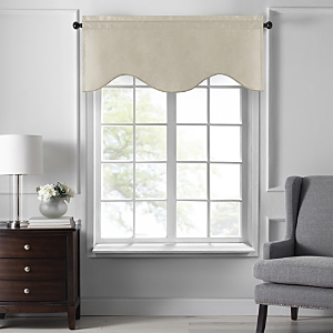 Elrene Home Fashions Colette Scalloped Window Valance, 50 X 21 In Ivory