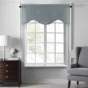Elrene Home Fashions Colette Scalloped Window Valance, 50 X 21 In Mineral