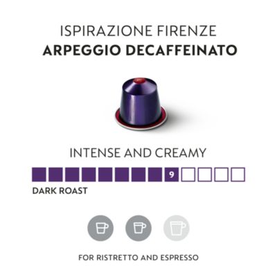 OriginalLine Ispirazione Firenze Decaffeinato Arpeggio Dark Roast Espresso Coffee Capsules, 50 Count