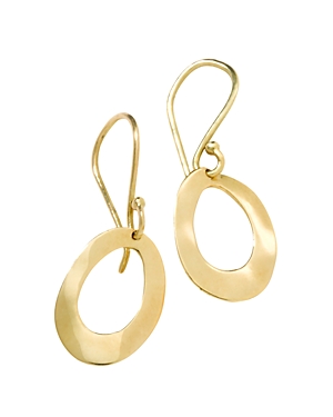 Shop Ippolita 18k Yellow Gold Classico Mini Wavy Oval Drop Earrings
