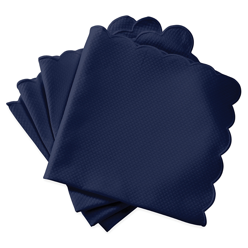Matouk Savannah Gardens Napkin 22 X 22, Set Of 4 In Navy/navy