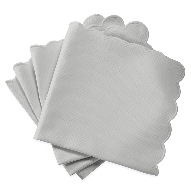 Matouk Savannah Gardens Napkin 22 X 22, Set Of 4 In Silver/silver