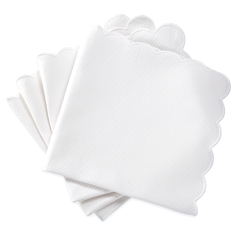 Matouk Savannah Gardens Napkin 22 X 22, Set Of 4 In White