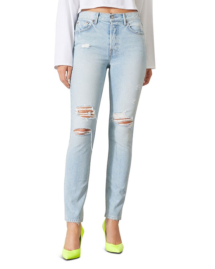 GRLFRND Karolina Ripped Skinny Jeans in Don t Speak Bloomingdale s