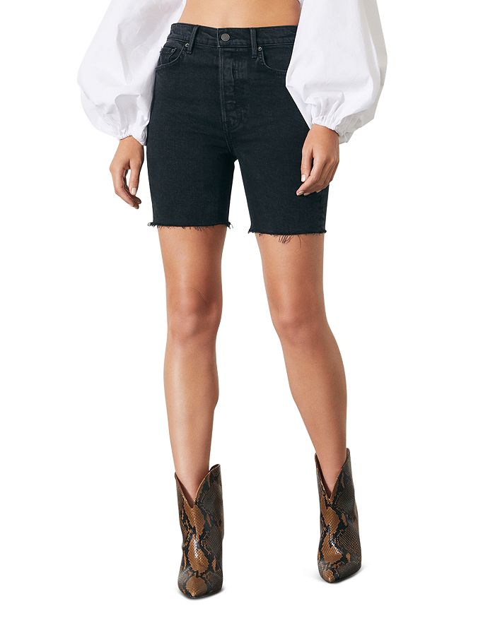 Grlfrnd Helena Distressed Denim Shorts In Downtown