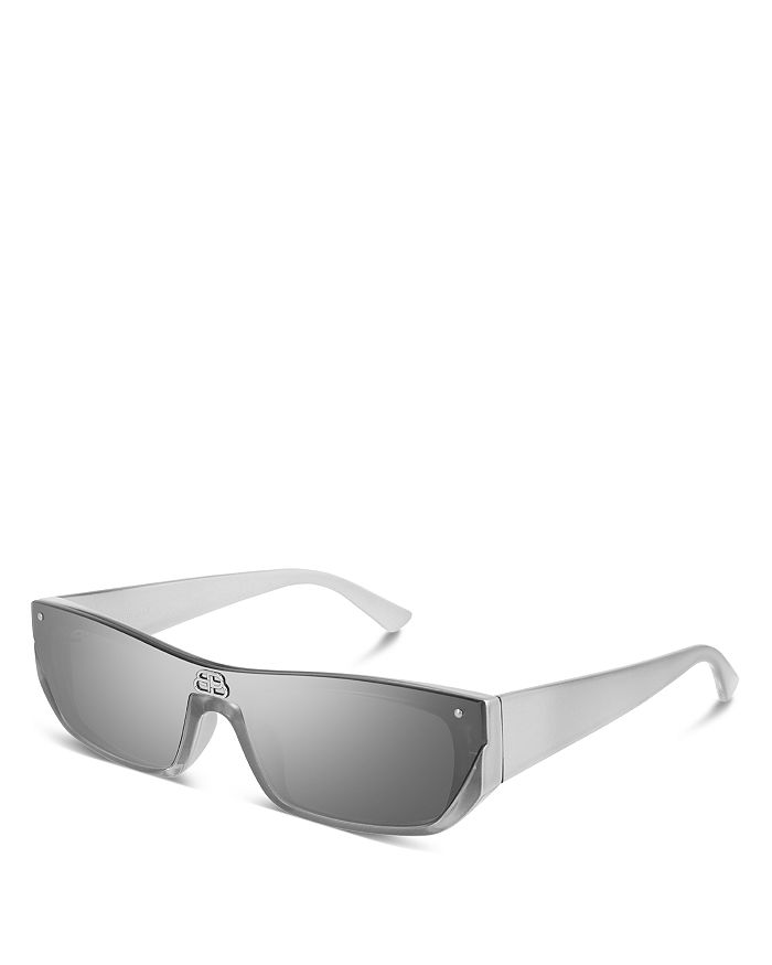 Balenciaga Unisex Rimless Square Sunglasses, 99mm In Ruthenium/silver Mirrored