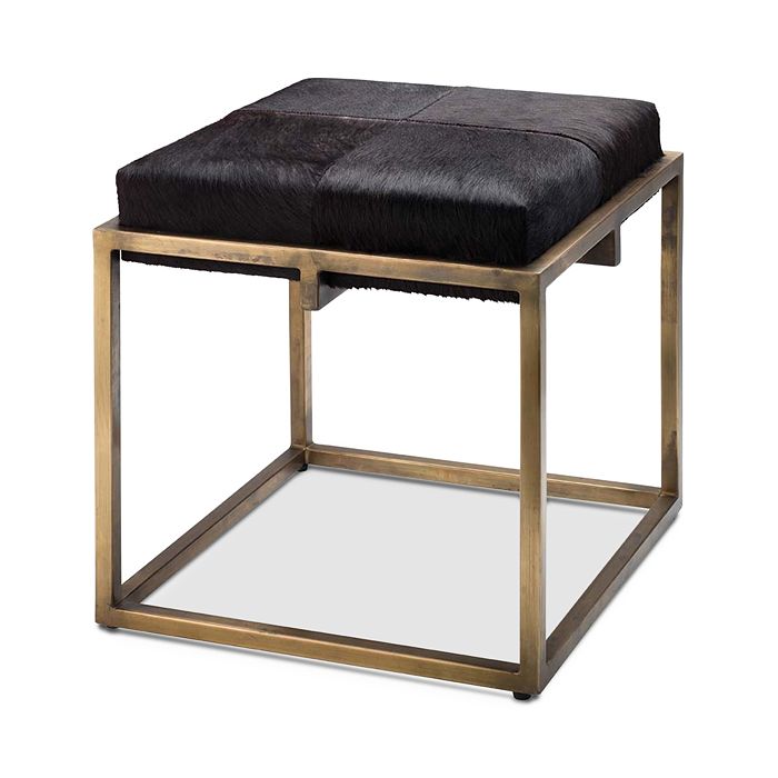 Shop Jamie Young Company Small Shelby Stool In Dark Brown