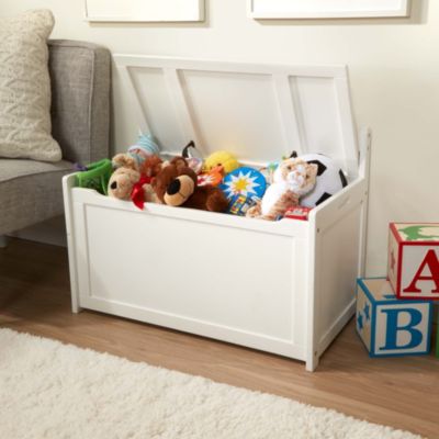 White Wooden Toy Chest