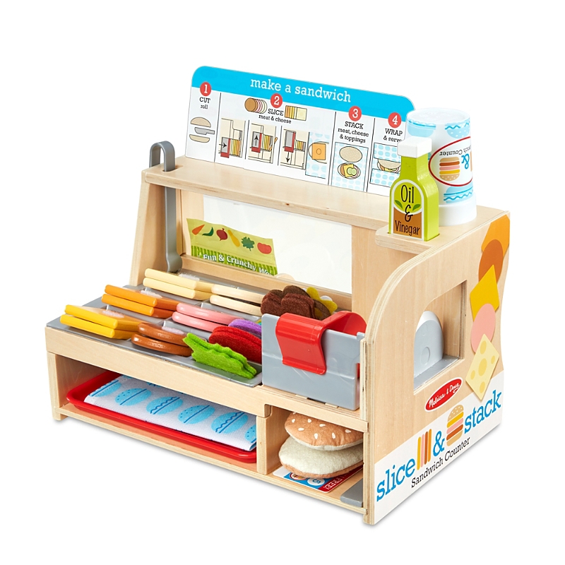 Melissa & Doug Slice & Stack Sandwich Counter Play Set - Ages 3-6