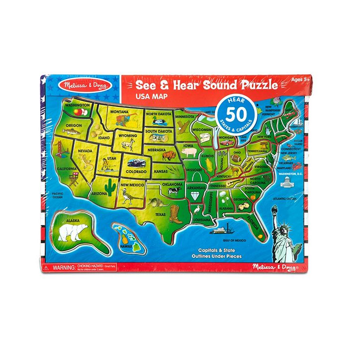Melissa & Doug - USA Map See & Hear Sound Puzzle&nbsp;- Ages 5+