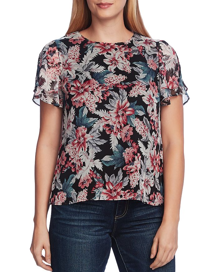 VINCE CAMUTO PRINTED BLOUSE,9130054