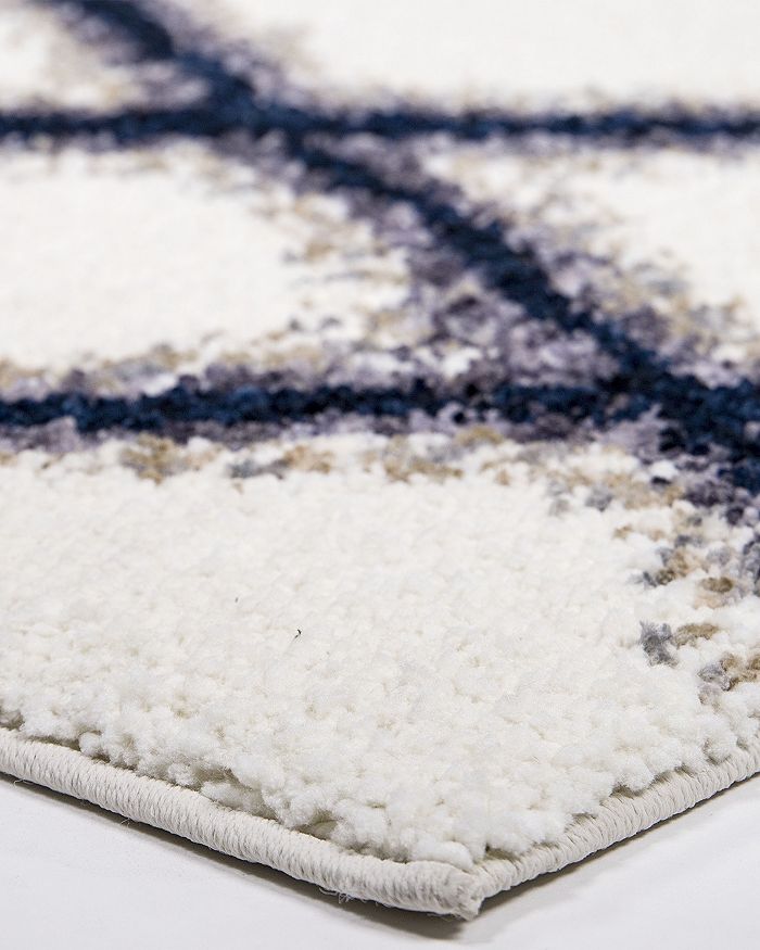 Palmetto Living Orian Cotton Tail Line Trellis Area Rug, 5'3 X 7'6 In White