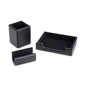 Royce New York 3 Pc. Suede Lined Executive Desk Accessory Set Royce New York 3 Pc. Suede Lined Executive Desk Accessory Set
