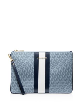 michael kors wristlet navy blue