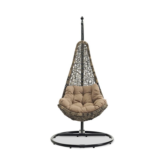 Shop Modway Abate Outdoor Patio Swing Chair With Stand In Black/mocha