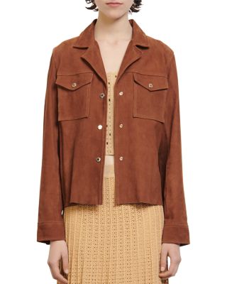 suede shirt jacket womens