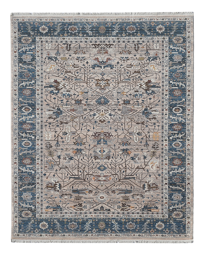 Amer Rugs Arcadia Arc-4 Beige/navy 5' X 7'8" Area Rug In Beige/navy