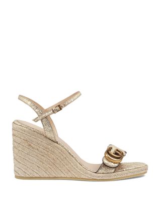 leather espadrille sandal gucci