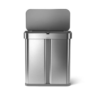 58 Liter Sensor Recycling Trash Can with Liner Pocket