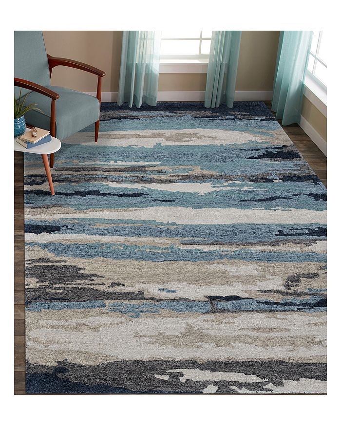 Shop Amer Rugs Abstract Abs-4 Area Rug, 5' X 8' In Blue
