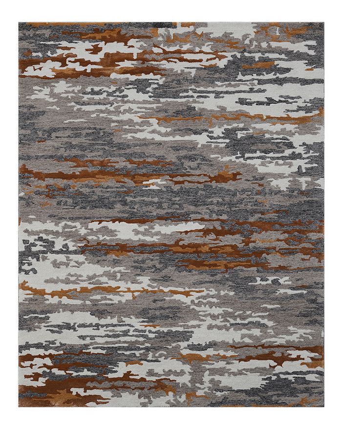 Amer Rugs Abstract Abs-3 Area Rug, 8' X 10' In Gray/orange