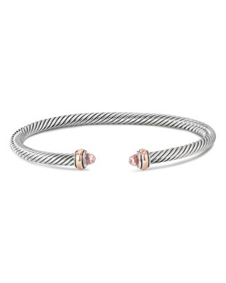David Yurman Cable Classic Bracelet with Morganite and 18K Rose Gold ...