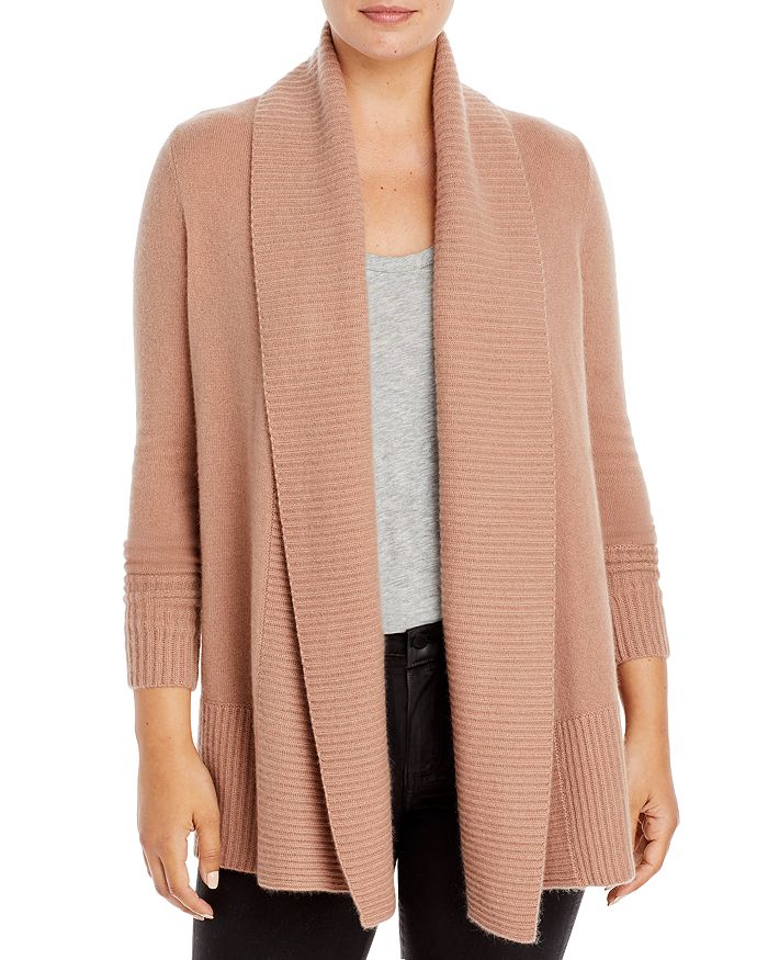 C By Bloomingdale's Shawl-collar Cashmere Cardigan - 100% Exclusive In Camel