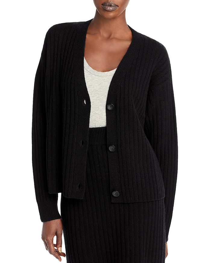 C BY BLOOMINGDALE'S C BY BLOOMINGDALE'S RIBBED CASHMERE CARDIGAN - 100% EXCLUSIVE,16017