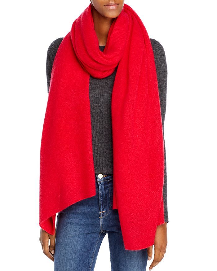 C By Bloomingdale's Cashmere Travel Wrap - 100% Exclusive In Spring Red