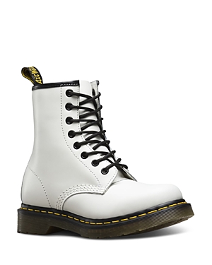 Dr. Martens Micro Standard Thick Sole Shoe In White Smt