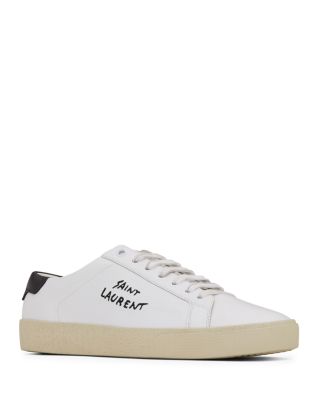 saint laurent white leather sneakers