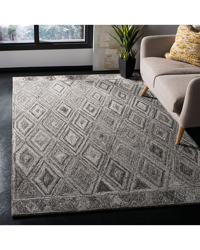 Shop Safavieh Abstract 618 Area Rug, 4' X 6' In Gray/black
