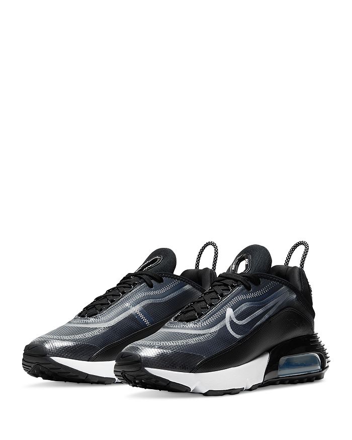 Nike Women's Air Max 2090 Transparent Mesh Running Sneakers In Black/white