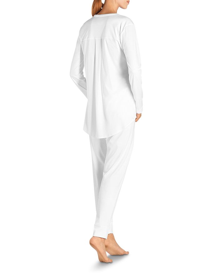 Shop Hanro Pure Essence Pajama Set In Off White