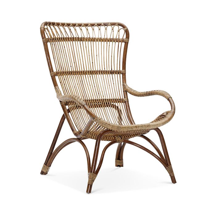 Sika Designs S Monet High Back Rattan Lounge Chair In Antique