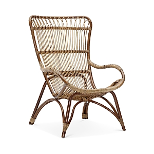 Sika Design S Monet High Back Rattan Lounge Chair In Antique