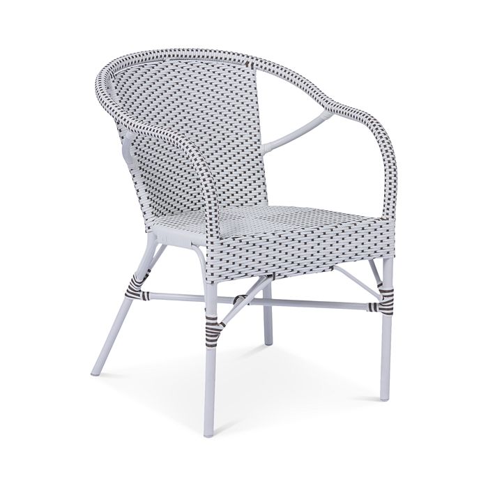 Sika Designs S Madeleine Outdoor Bistro Arm Chair In White