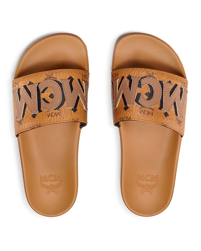 Mcm women's visetos patch slide sandals sales