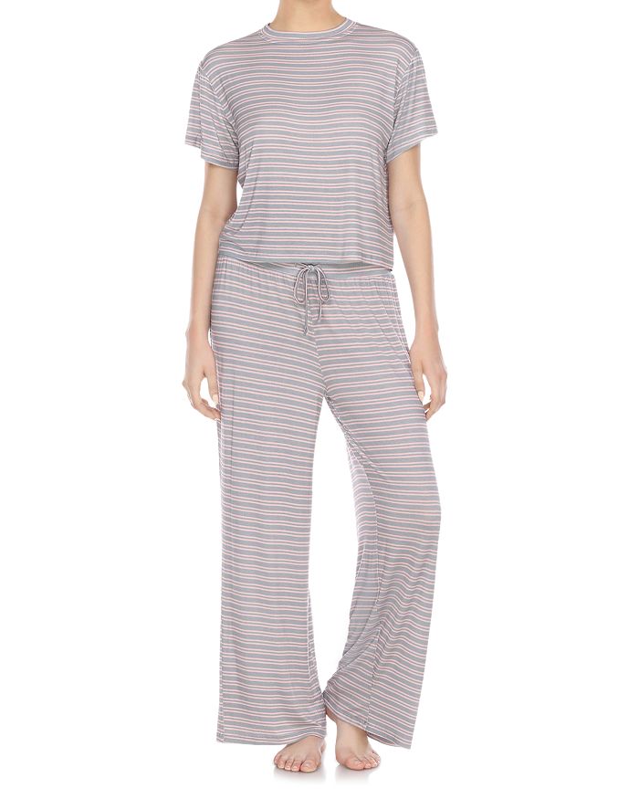 Honeydew All American Pajama Set In Sugar Berry Stripe